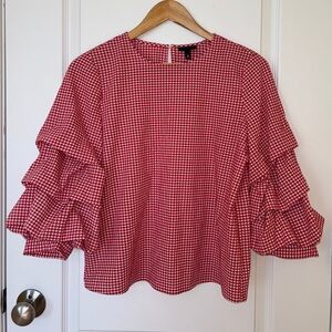 💃Who What Wear Gingham Top XS NWOT💃